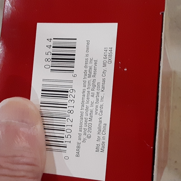 Peppermint Candy Cane, Barbie, 5", Posed en pointe, Ornament dated 2004 - Picture 3 of 6